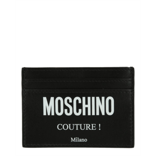 Moschino printed logo leather card holder