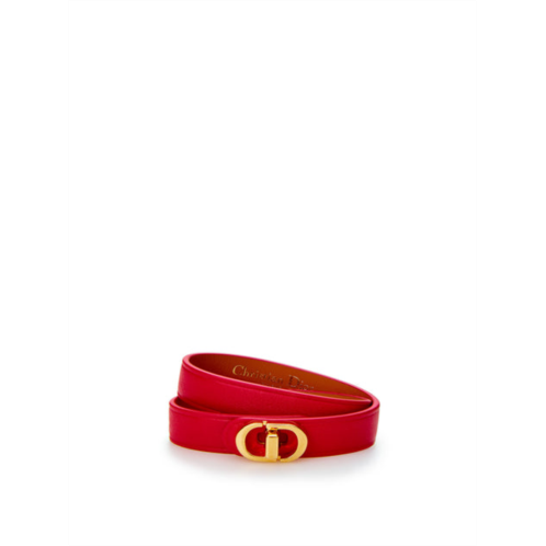 Dior leather double band cd womens bracelet