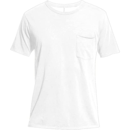 Rag & bone mens miles tee white pfd short sleeve t-shirt