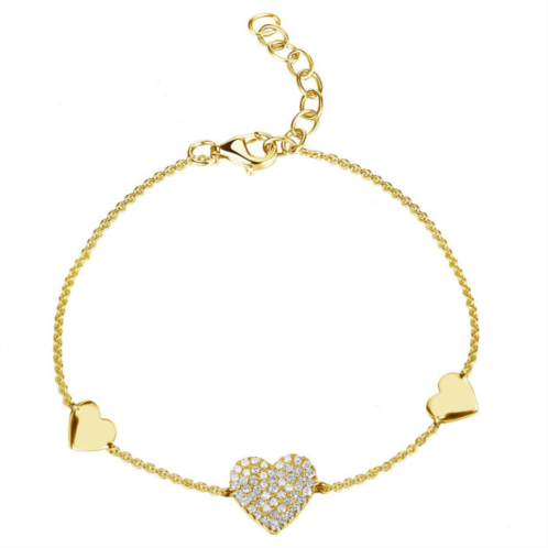 Sabrina Designs 14k gold & diamond heart bracelet