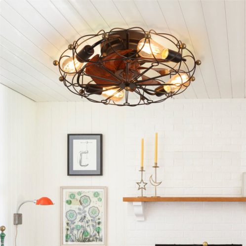 Simplie Fun low profile caged ceiling fan