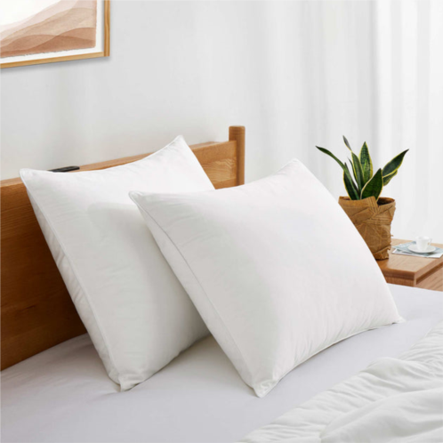 Peace Nest set of 2 100% down feather fiber bed pillows medium firm support