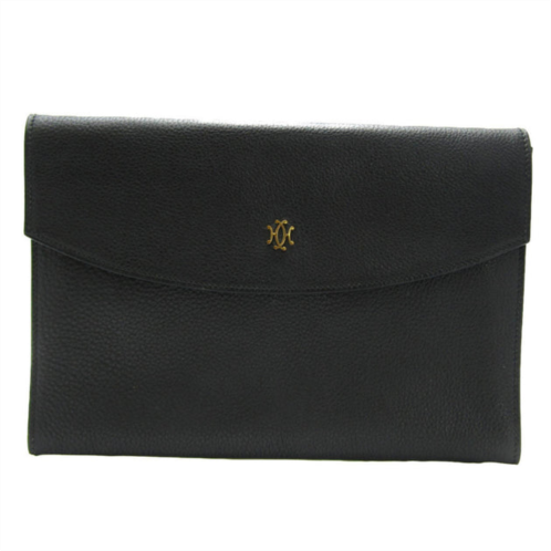 Hermes leather clutch bag (pre-owned)