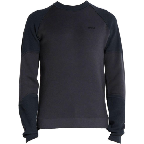 Hugo Boss men relka cotton blend regular fit sweatshirt 027-dark grey