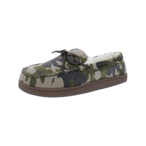 Club Room mens faux suede camouflage moccasin slippers