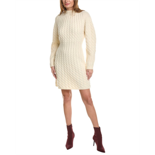 Theory sculpted wool & cashmere-blend sweaterdress