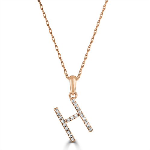 Sabrina Designs 14k rose gold & diamond initial necklace