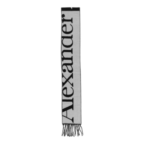Alexander McQueen cashmere oversize logo scarf