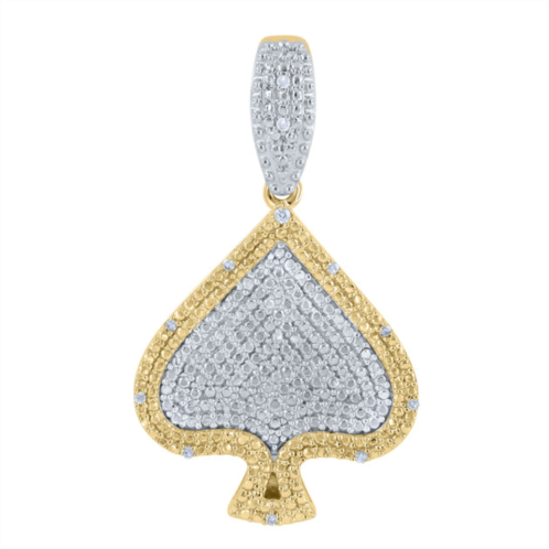 Monary 14k yellow gold pendants with 0.05 ct. diamonds
