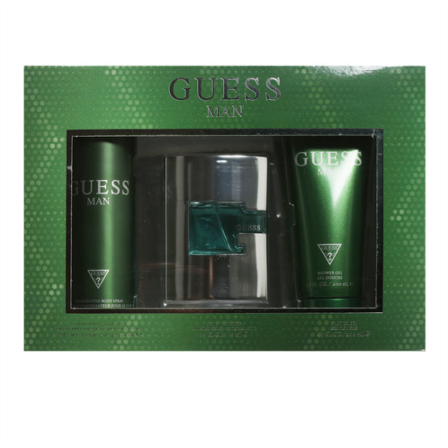 GUESS men 3 pc gift - 2.5 oz edt, 6 oz.deodorant spray & 6.7 oz shower gel