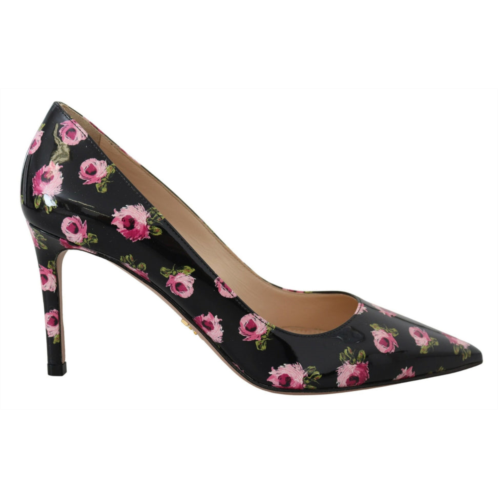 Prada leather floral heels stilettos womens pumps