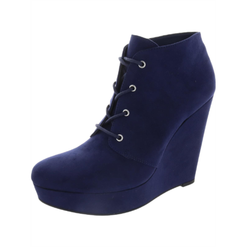 GBG Los Angeles aheela womens faux suede ankle wedge boots