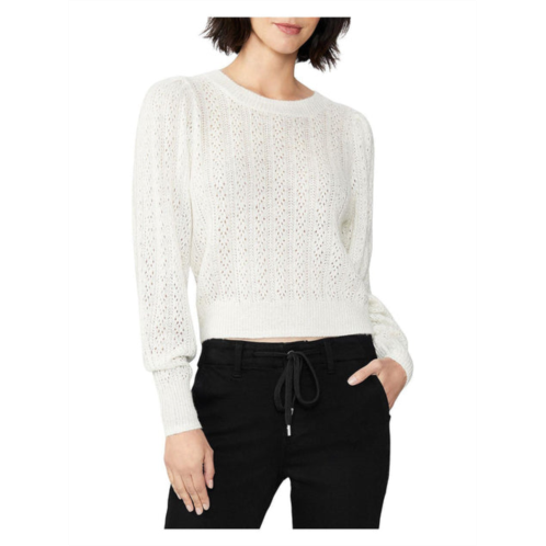 Paige womens metallic knit pullover top