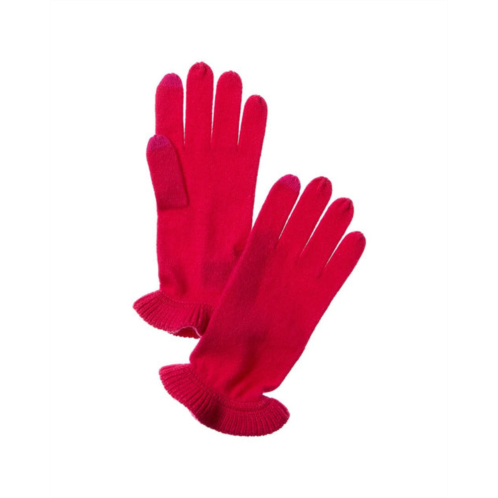 Forte Cashmere ruffle cashmere gloves