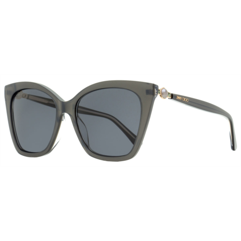 Jimmy Choo womens cat eye sunglasses rua /g mf7ir pearled gray 56mm