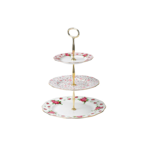 Royal Albert new country roses white 3 tier cake stand 11.5in