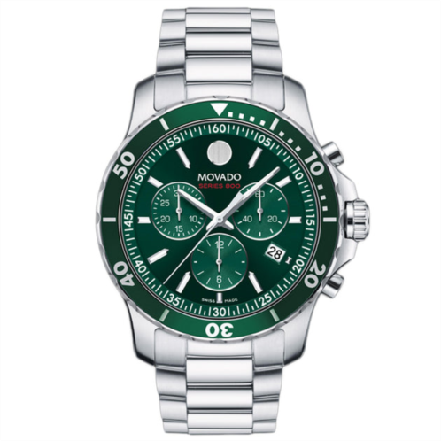 Movado mens series 800 green dial watch