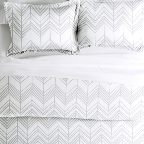 Ienjoy Home alps chevron light gray pattern duvet cover set ultra soft microfiber bedding