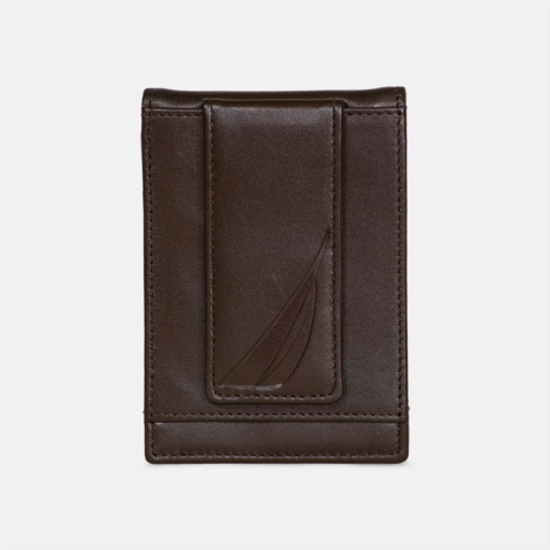 Nautica mens leather front pocket wallet