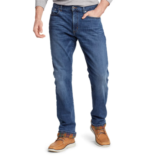 Eddie Bauer mens field flannel-lined flex straight jeans