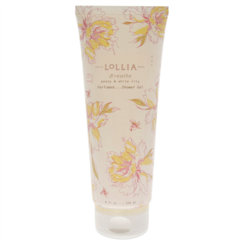 Lollia breathe perfumed shower gel - peony and white lily by for unisex - 8 oz shower gel