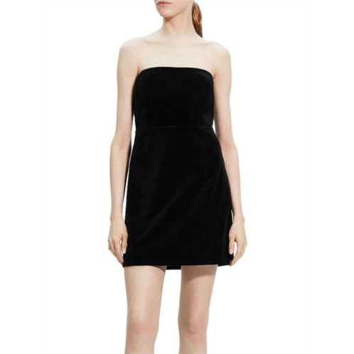 Theory womens stretch velvet cocktail and party dress