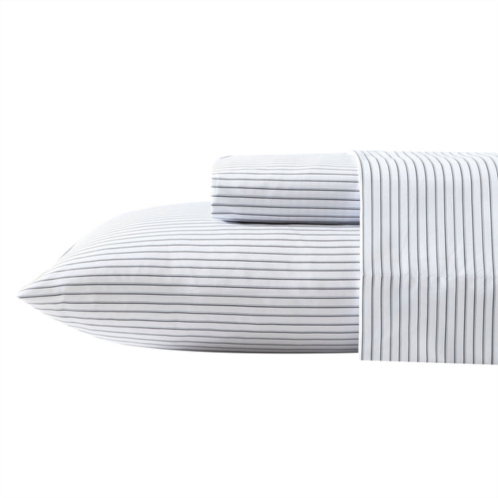 Nautica striped grey microfiber twin/twin xl sheet set