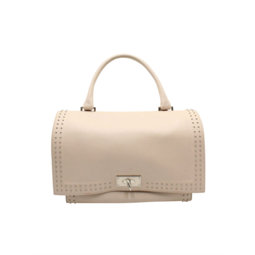 Givenchy shark studded satchel in nude leather