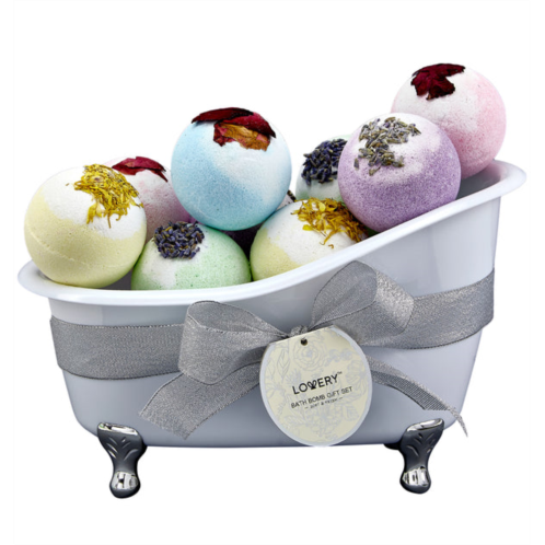 Lovery bath bombs gift set - 10 xl bath fizzies with shea & coco butter