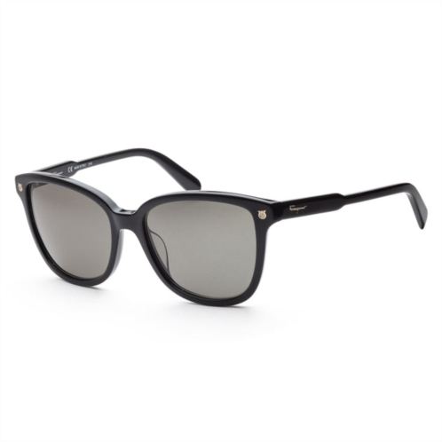 Salvatore Ferragamo ferragamo unisex sf815s-001 fashion 56mm black sunglasses