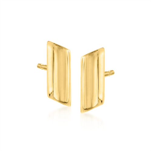 RS Pure ross-simons 14kt yellow gold slanted bar stud earrings