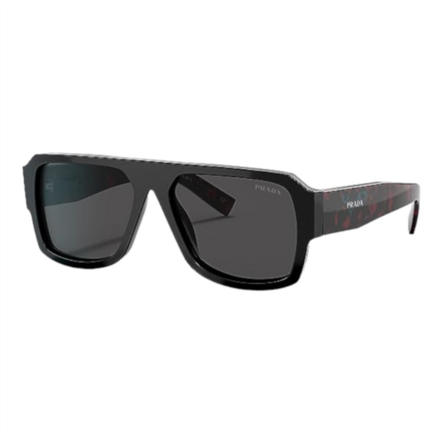 Prada unisex pr 22ys 1ab5s0 black frame dark grey lens sunglasses