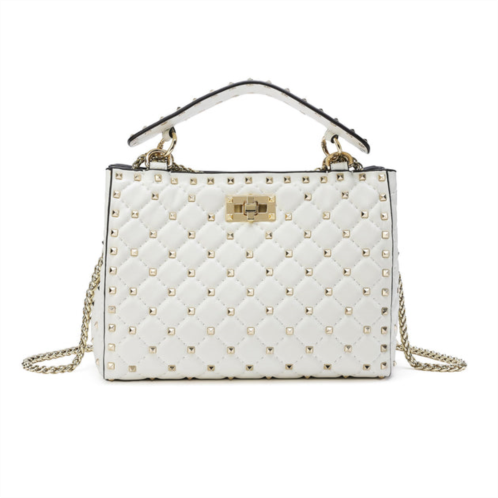Tiffany & Fred Paris tiffany & fred quilted & studded lambskin leather shoulder bag