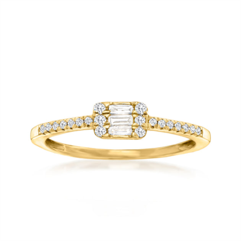 Canaria Fine Jewelry canaria diamond rectangular cluster ring in 10kt yellow gold