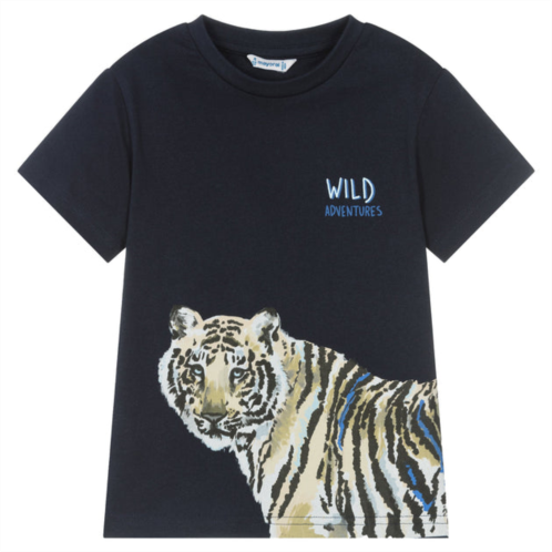 Mayoral navy wild tiger graphic t-shirt