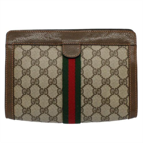 Gucci web canvas clutch bag (pre-owned)