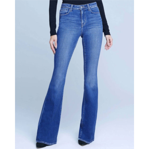 bell high rise flare jean in century