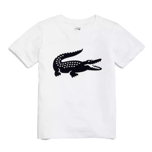 Lacoste white large croc graphic t-shirt