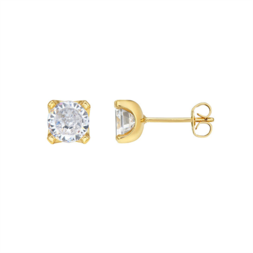 Adornia mens solitaire stud earrings gold