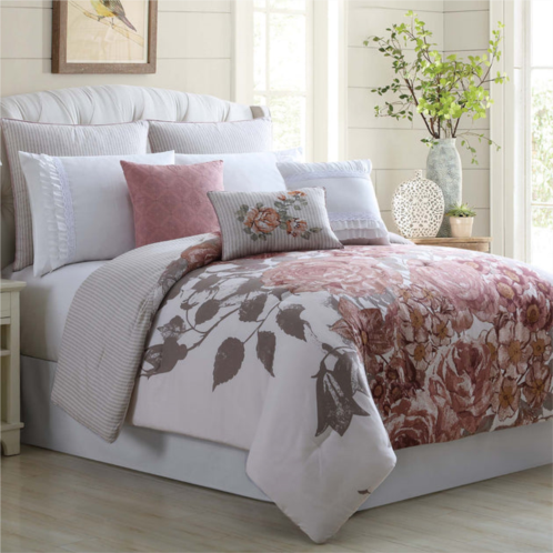 Modern Threads rose farmhouse 8-piece embellished comforter set