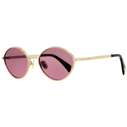 Lanvin womens oval sunglasses lnv116s 724 gold/blue 57mm