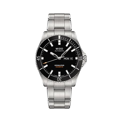 Mido Mens Swiss Automatic Ocean Star Captain V Stainless Steel Bracelet Watch 42.5mm
