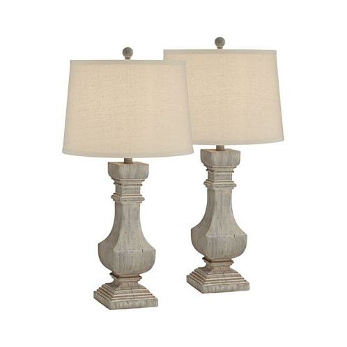 Pacific Coast Poly Wood Grey Wash Table Lamp - Set of 2