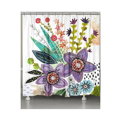 Laural Home Violet Blooms Shower Curtain