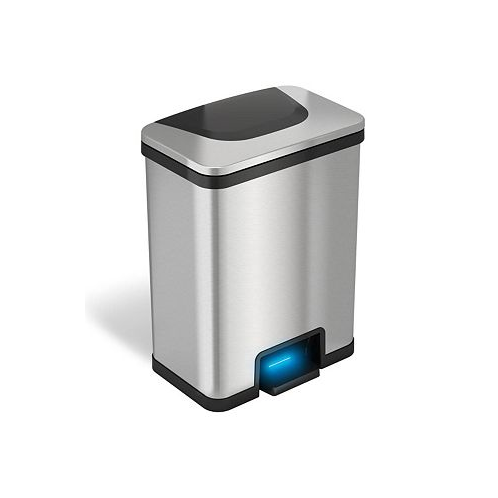 Halo TapCan 13 Gallon Automatic Step Trash Can with Deodorizer (Black Trim)