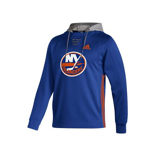 Adidas Mens Royal New York Islanders Skate Lace Aeroready Pullover Hoodie