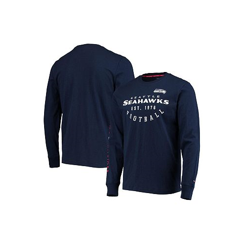 Tommy Hilfiger Mens College Navy Seattle Seahawks Peter Long Sleeve T-shirt