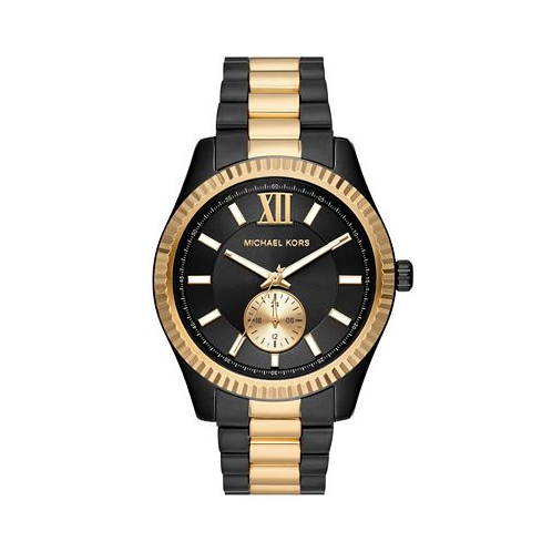 Michael Kors Mens Lexington Multifunction Two-Tone Stainless Steel Bracelet Watch