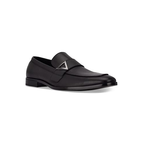 GUESS Mens Hamlin Faux-Leather Slip-On Dress Shoes