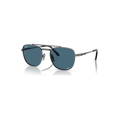Ray-Ban Unisex Polarized Sunglasses Frank II Titanium 51